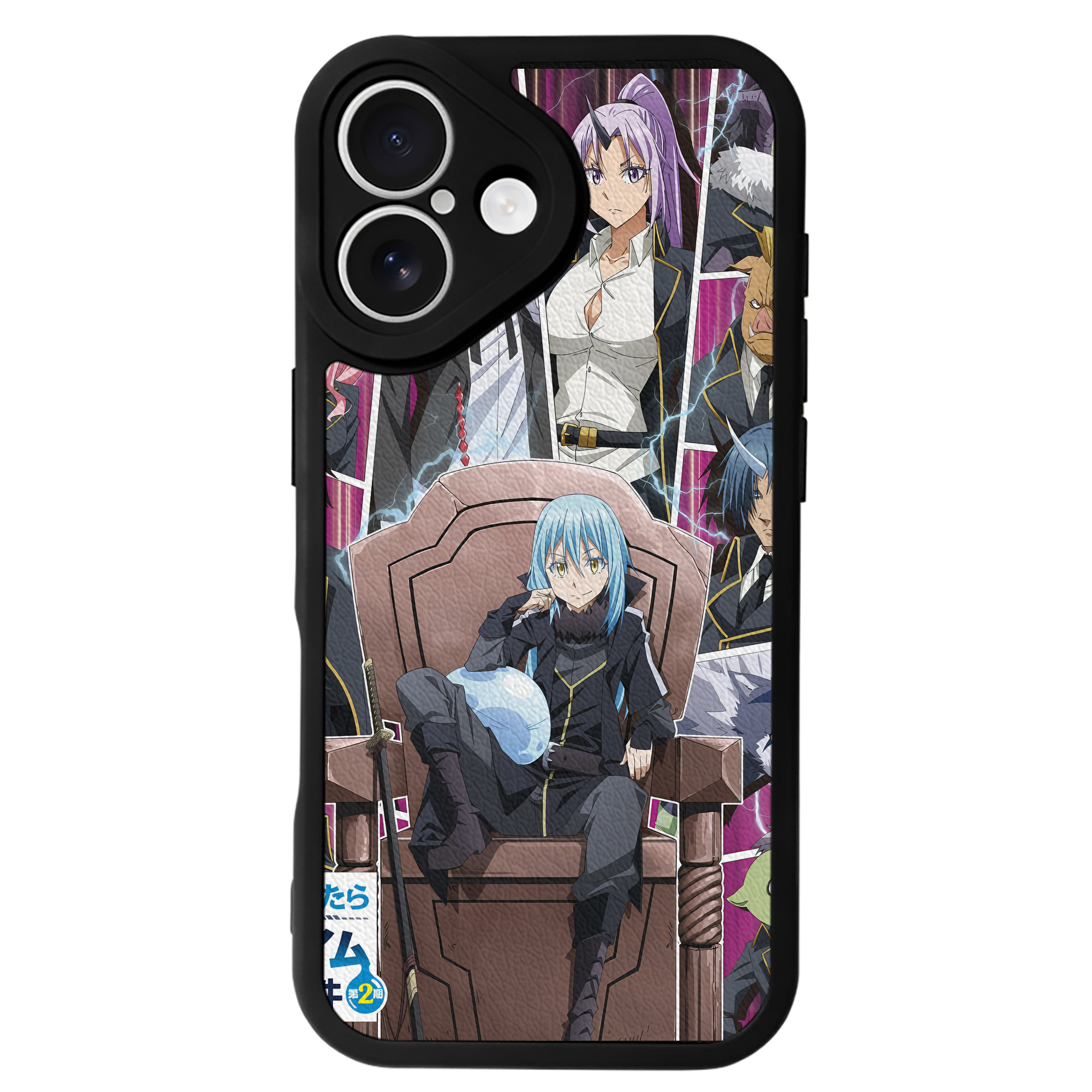 （画像用） 転スラ Regarding Reincarnated to Slime 【iPhone 16シリーズ対応】シリコンスマホケース（レザー調） 材質：シリコン